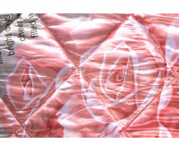 Одеяло шерстяное атласное «Розовая роза» 200х220 см.