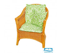 125551100, Подушка на стул со спинкой, 'Green Corals',  50x100см, 1шт.