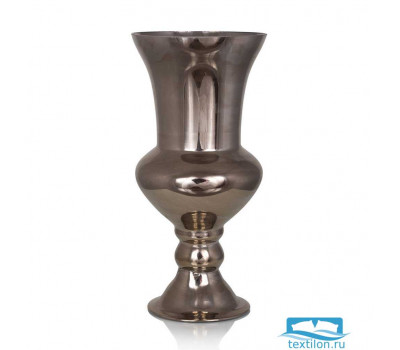 Стеклянная ваза Ester. Цвет темно-сребряный. Размер 14х32