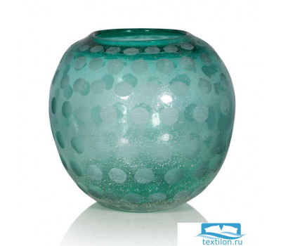 Стеклянная ваза Selentina (малая). Цвет бирюзовый. Размер 22х23