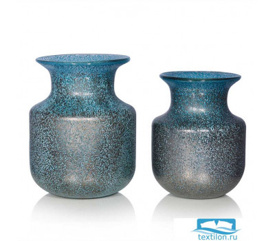 Стеклянная ваза Connolly (малая). Цвет голубой. Размер 15х20