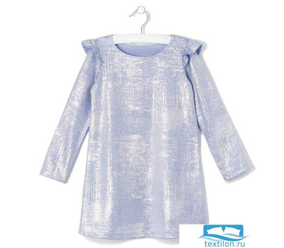 Платье для девочки KAFTAN с крылышками, голубой металлик