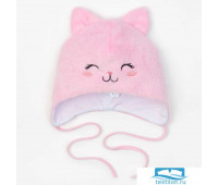 Чепчик (шапочка) «Крошка Я: Кошечка», розовый, р. 48