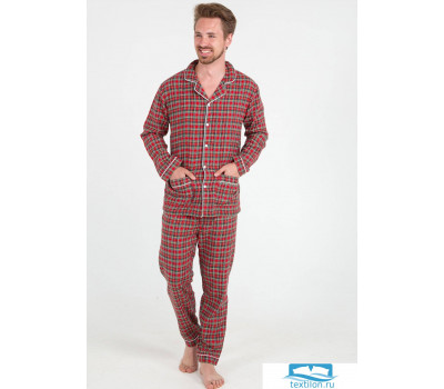 Клетчатая фланелевая пижама для мужчин Grino Pellegrini_Charly