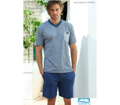 Летние шорты и футболка для дома Twisi Twisi_Oxford Синий 50