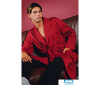 Яркий мужской халат из 100% хлопка B&B B&B_Sorrento rosso