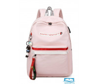 Рюкзак «Shh! Quiet!» pink красно-белый