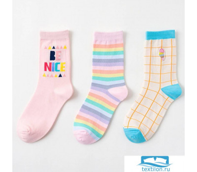 Набор носков «Be nice» в мягкой упаковке, 3 пары