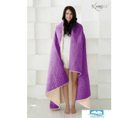 Одеяло - покрывало Sleep iX (иск.мех + одн.ткань) 240x220 Ткань: Бежевый, Мех: Фиолетовый