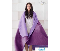 Одеяло - покрывало Sleep iX (иск.мех + одн.ткань) 200x220 Ткань: Фиолетовый, Мех: Фиолетовый