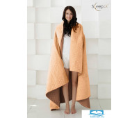 Одеяло - покрывало Sleep iX (иск.мех + одн.ткань) 160x220 Ткань: Коричневый, Мех: Рыжий