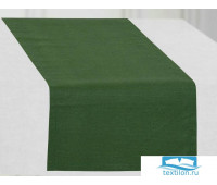 Дорожка столовая рогожка зеленая 40х140 см
